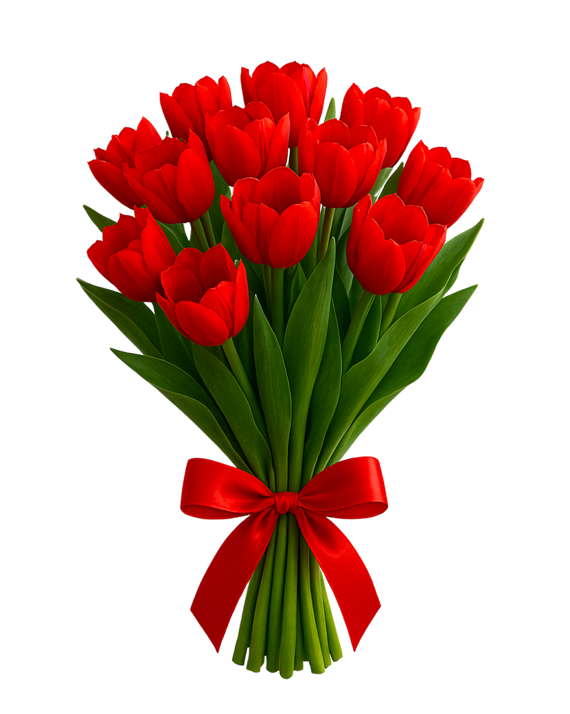 Červené tulipány 30 Ks