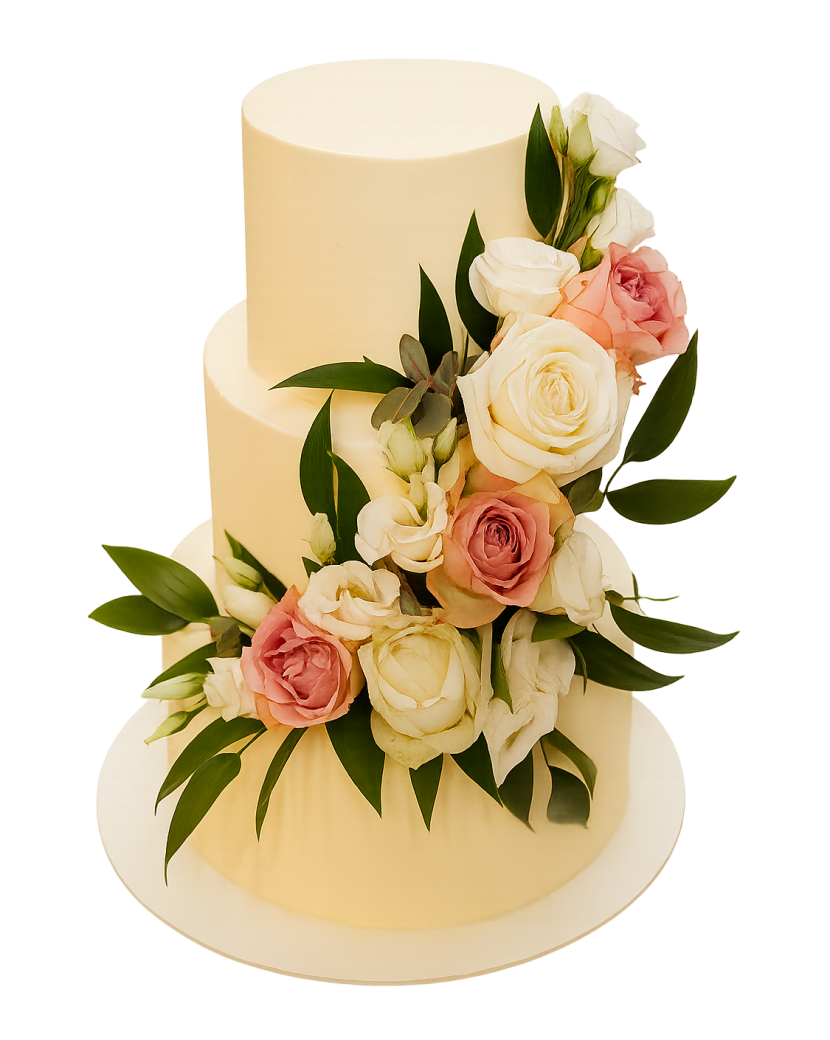 Třípatrový svatební dort 60 porcí