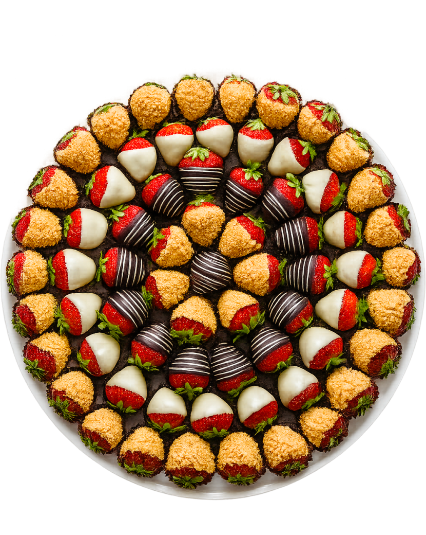 Jahodový tác zlatý Velký (L)