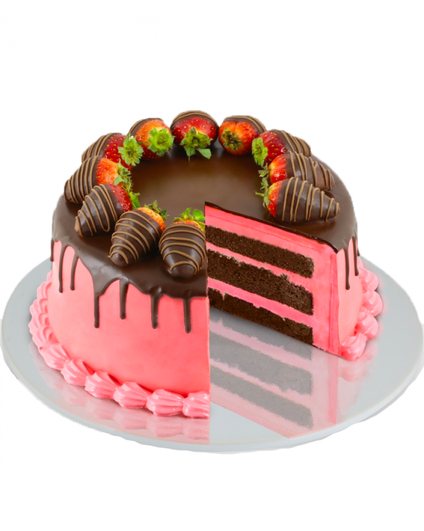 Dort s jahodami v čokoládě 16 cm, 12 porcí