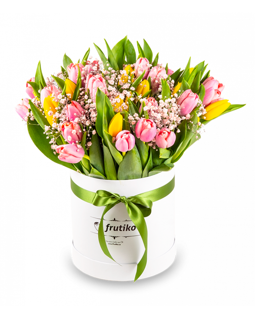 Jarní flowerbox s tulipány 30 Ks