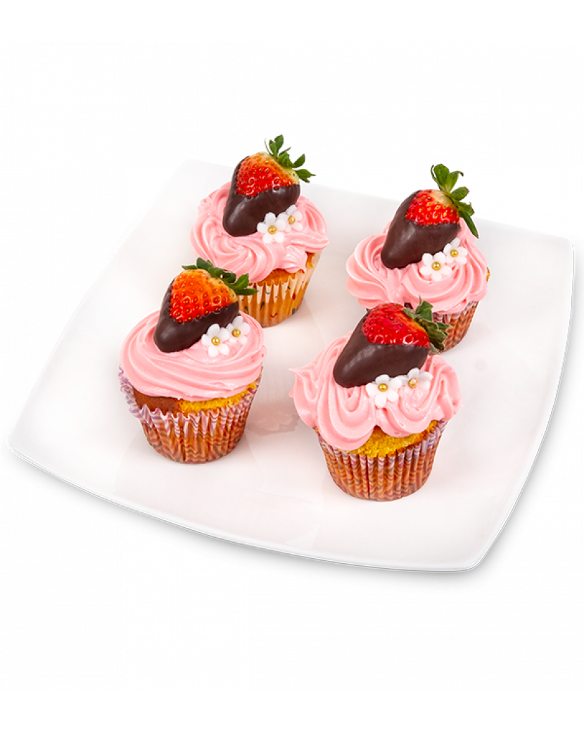 Cupcakes s jahodami XXL