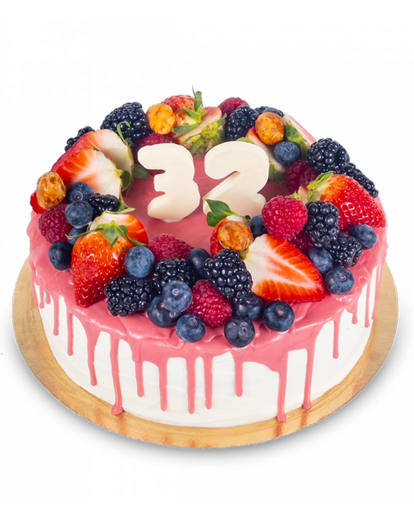 Krémový dort politý čokoládou 16 cm, 12 porcí