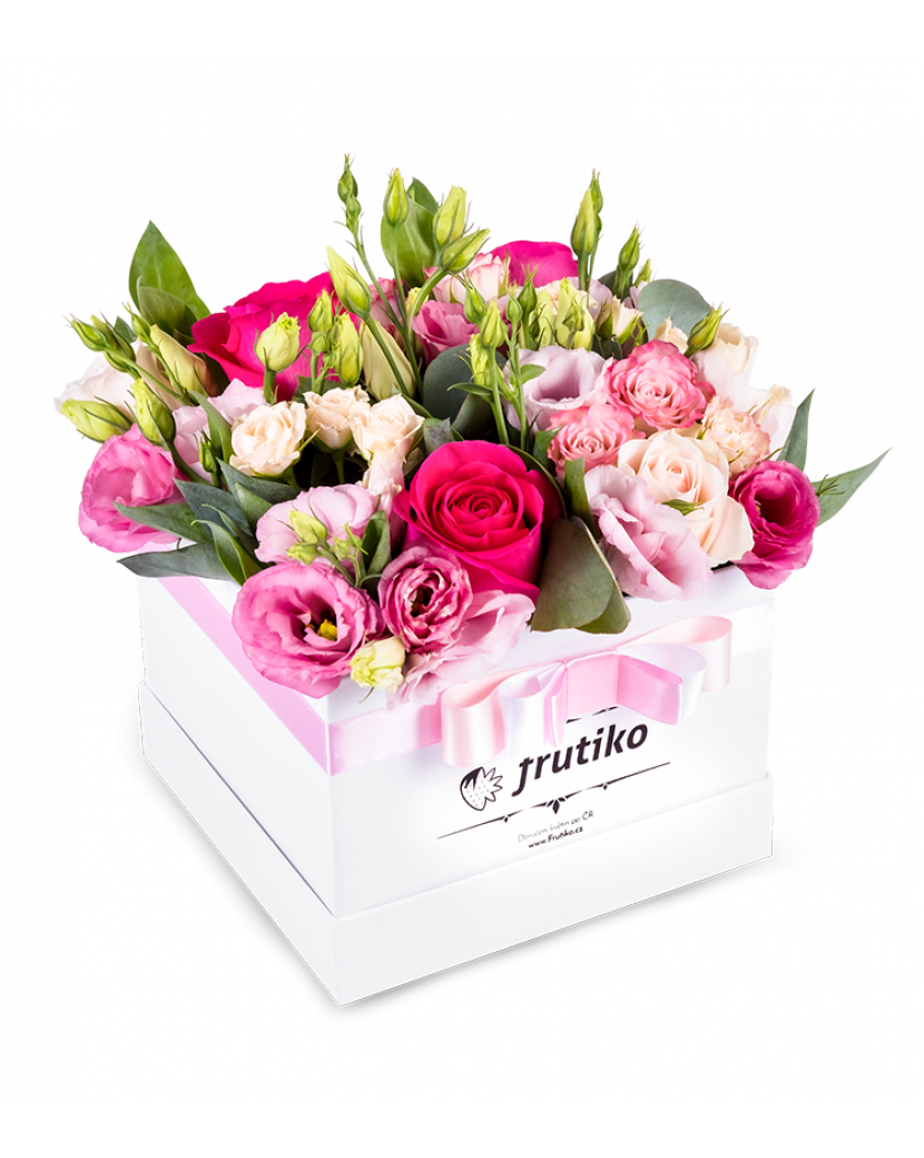 Krabice mix květů bílá Standard