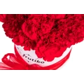 Red Carnations White Oval Box 4