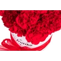 Red Carnations White Oval Box 2