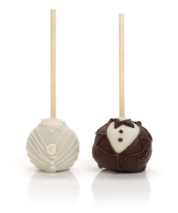 Bride and Groom cake-pops