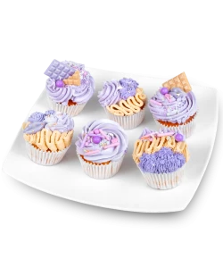LILA Zuckerguss Cupcakes