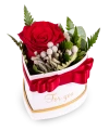Heart box of roses 1 PC
