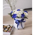 Box of blue roses MIX 5