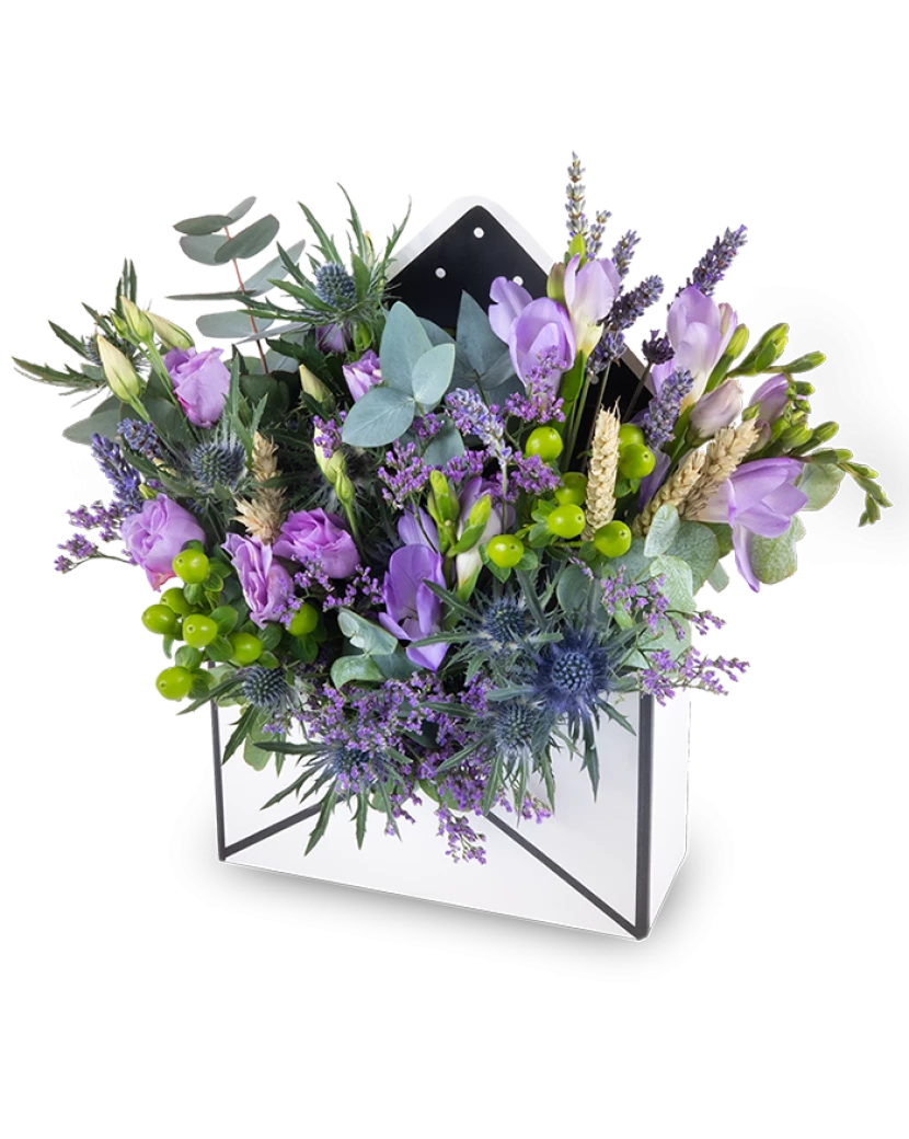 Flower envelope purple