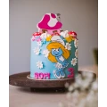 Smurfette cake 2