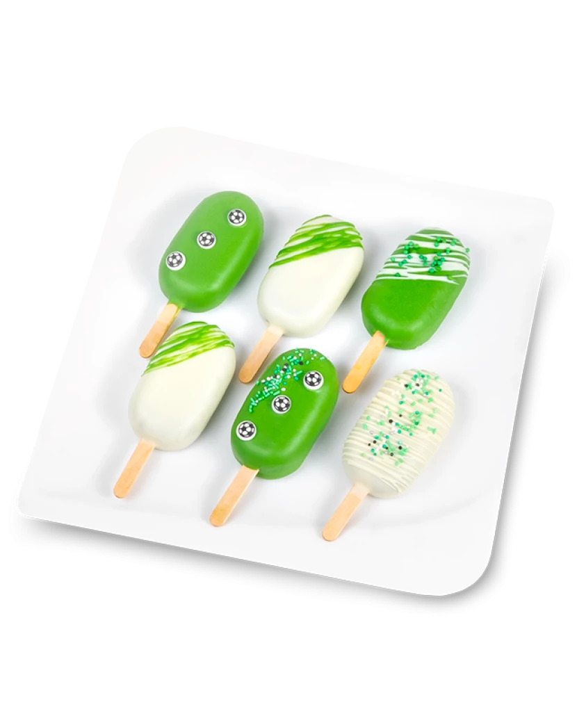 Fußball Eis am Stiel Kuchen
