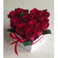 Red Roses White Heart Box 5