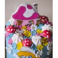 Smurfette cake 4