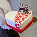 Сердечный торт с мишками 2