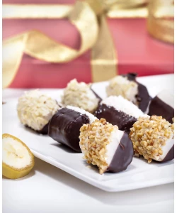 Bananas in chocolate mix 