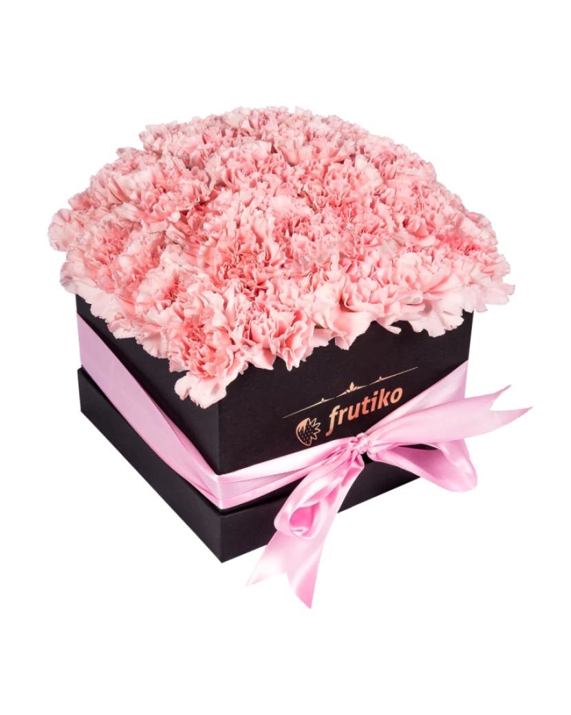 Black Box of Pink Carnations 