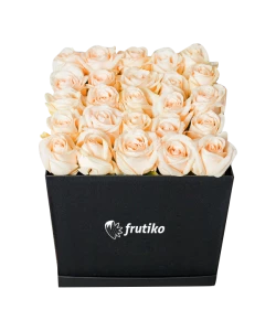 Black Box of Peach Roses