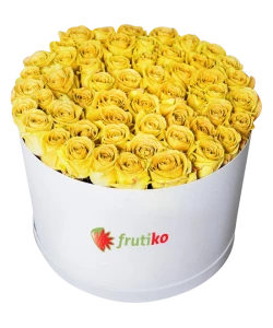 Oval Yellow Roses Box