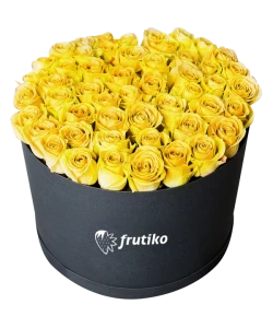 Yellow Roses Black Box