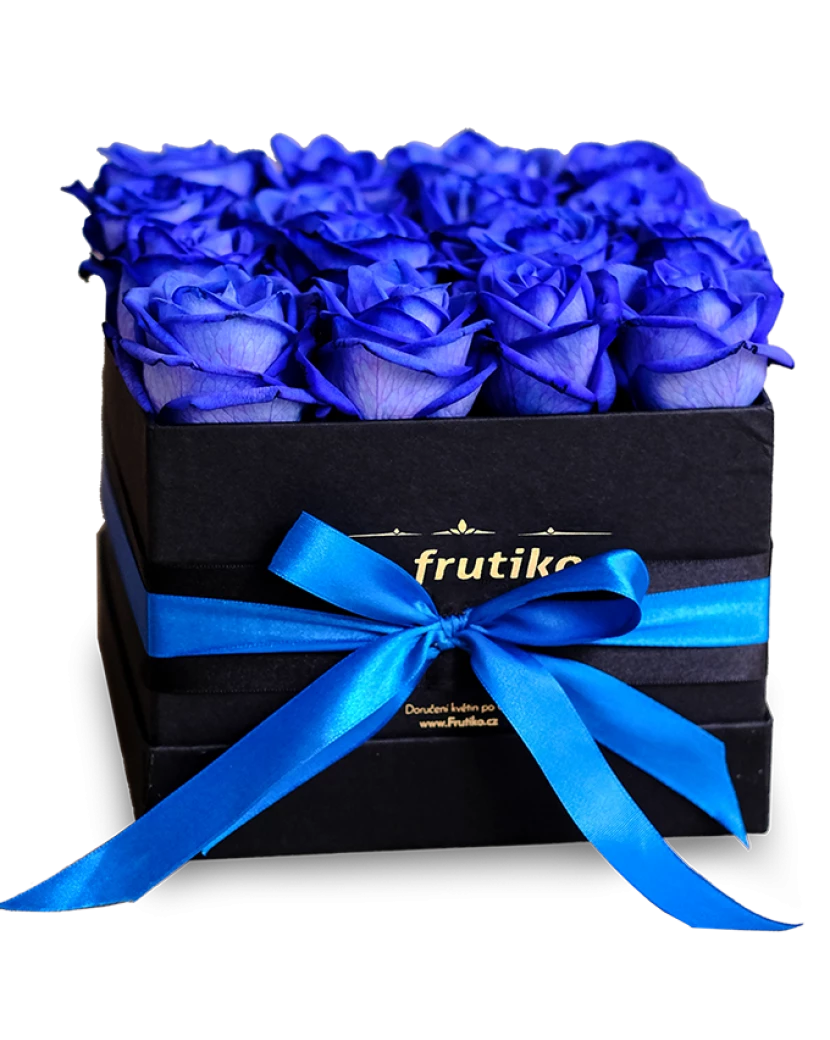 Синие розы в чёрной коробке