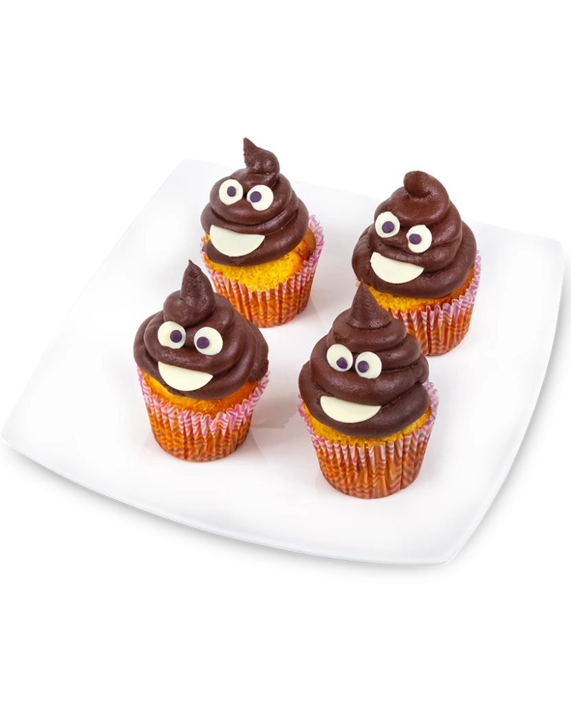 Poop Emoji Cupcakes 