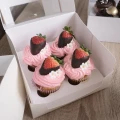 Cupcakes with strawberries 3