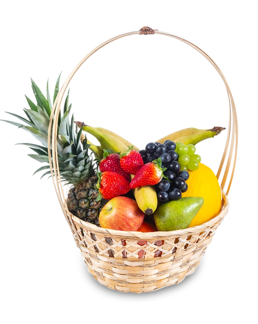 Geschenkkorb mit Früchten