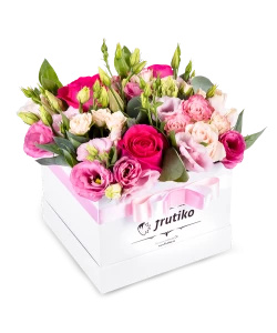 White Box of mix flowers