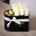 Černé srdce bílé růže + Ferrero Rocher 2