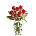 Red Roses with gypsophile 3