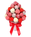 Pink bouquet from popcakes